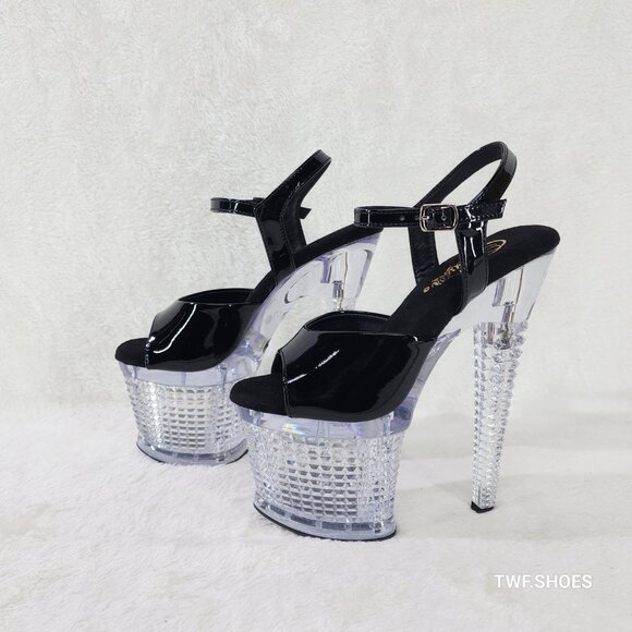 Multiple Function Led Lighted Flash dance Special Textured Platform 7" Heels - Picture 11 of 12